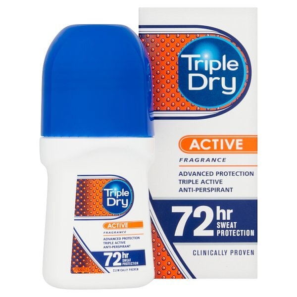 Triple Dry Active Protect Roll On Mens Deodorant 50ml