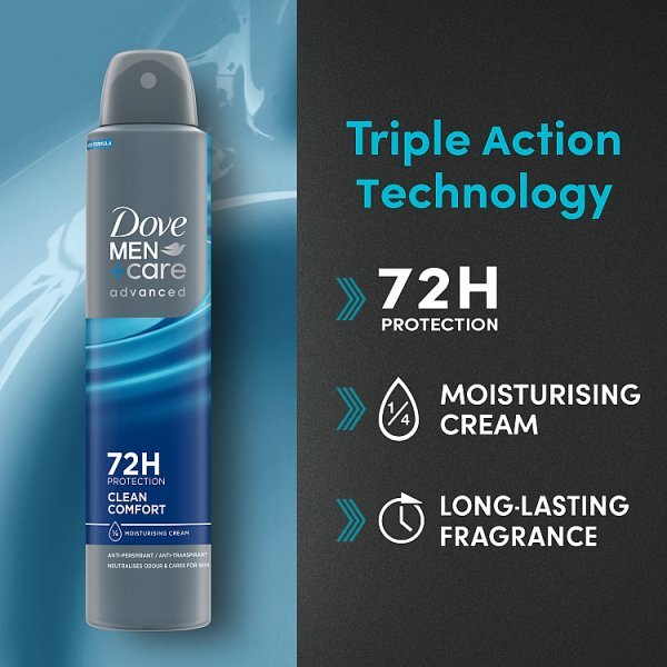 Dove Men+Care Advanced Clean Comfort Anti-Perspirant Aerosol 200 ml