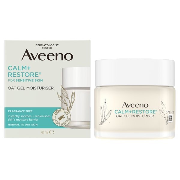 Aveeno Face Calm + Restore Oat Gel Moisturiser 50ml