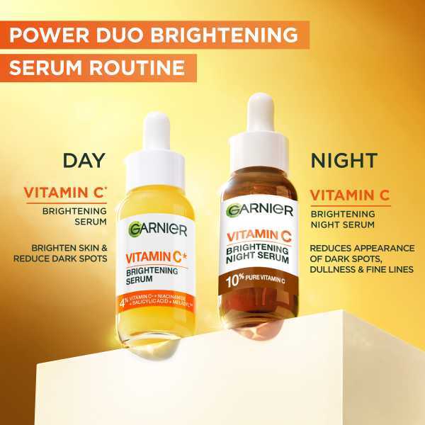 Garnier Night Serum, 10% Pure Vitamin C & Hyaluronic Acid