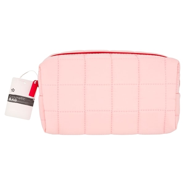 Superdrug Pink Padded Cube Cosmetic Bag