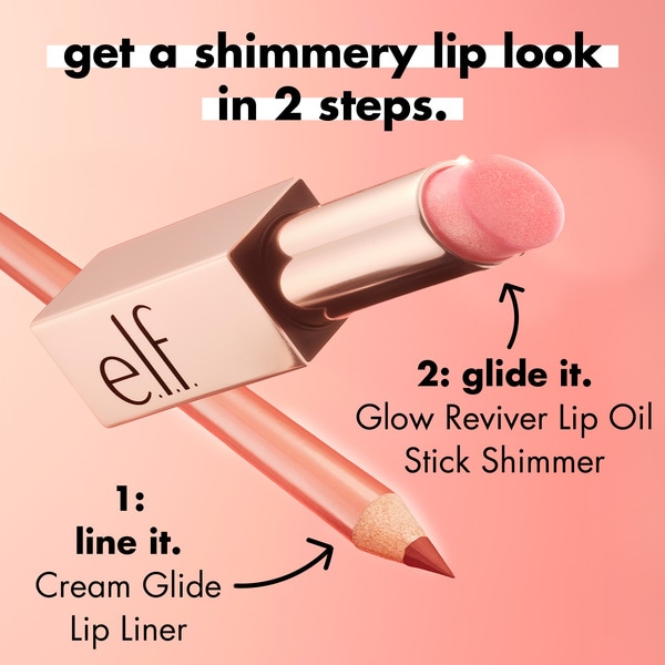 e.l.f. Glow Reviver Lip Oil Stick Shimmer Disco Flamingo