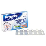 Benadryl Allergy Relief 24 Capsules