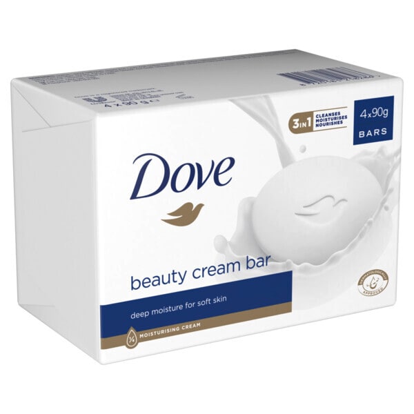 Dove Moisturising Soap Beauty Cream Bar 4X90g