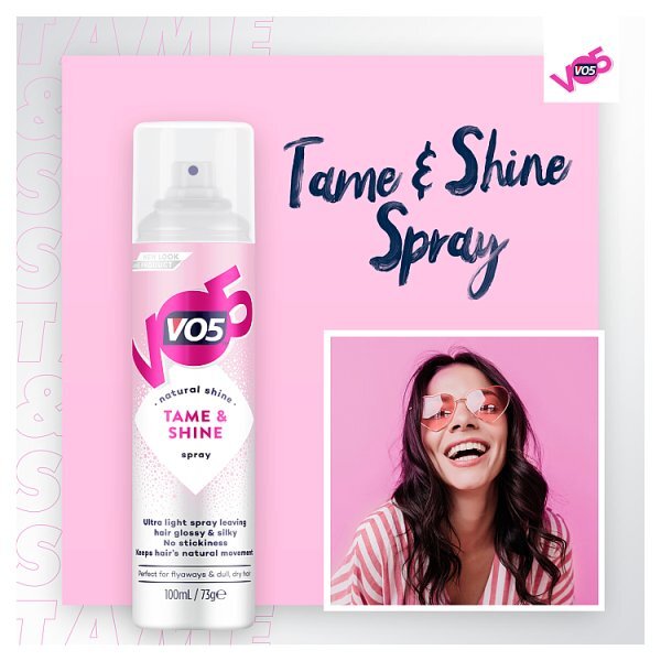 Vo5 Tame & Shine Hair Spray for a glossy finish 100ml