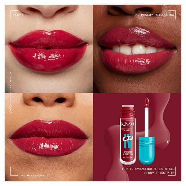 NYX Lip IV Hydrating Gloss Stain Lip Gloss Berry Thirsty 5ml