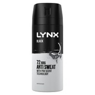 Lynx Antiperspirant Deodorant Aerosol Black 150ml