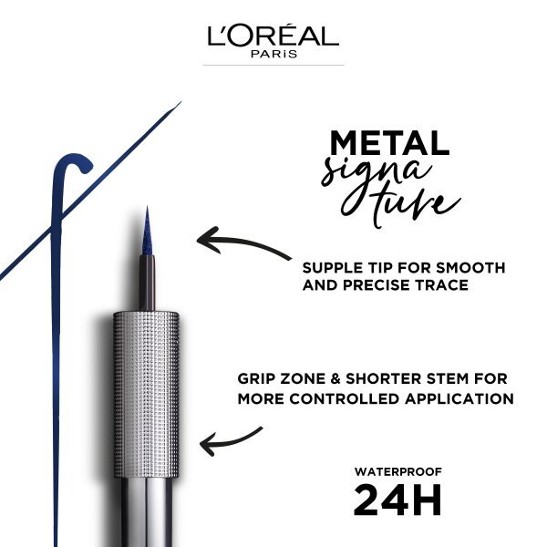 L'Oreal Paris Metal Signature Eyeliner 12 Platinum Metal