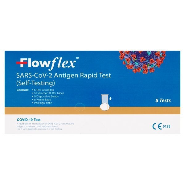 Flowflex Lateral Flow Test SARS-CoV-2 Antigen pack of 5