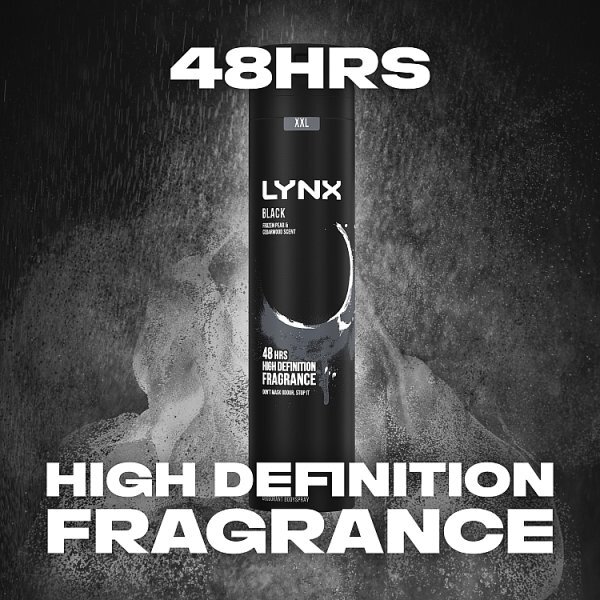 Lynx Deodorant Aerosol Bodyspray Xxl Black 250ml