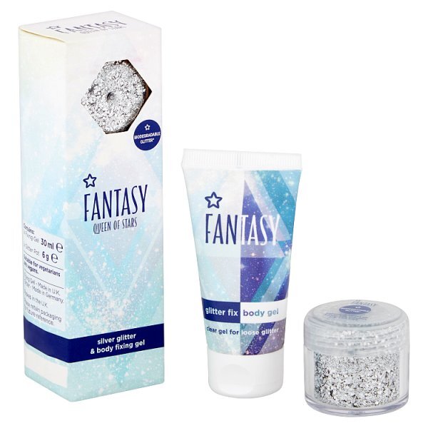 Superdrug Fantasy Silver Body Glitter & Fix Gel 30ml