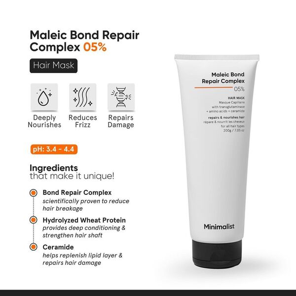 Minimalist Maleic Bond Repair Complex 05% Hair Mask 200G