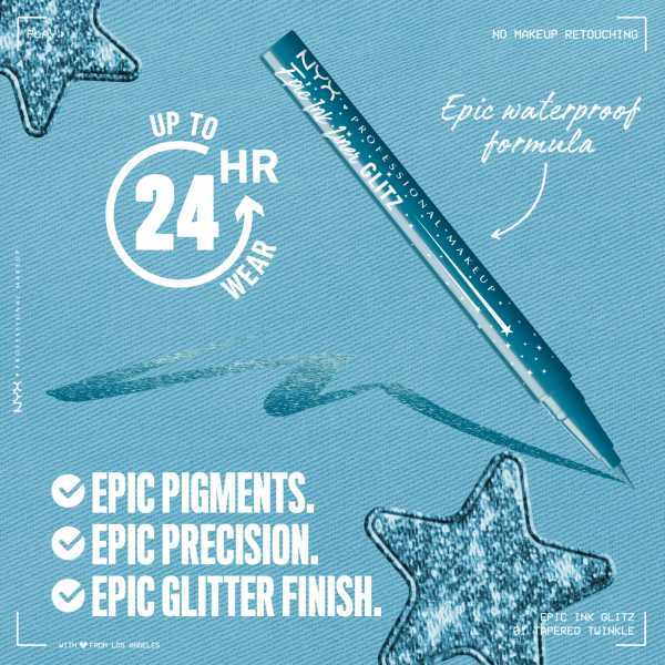 NYX Professional Makeup Epic Ink Glitz Liner Tapered Twinkle