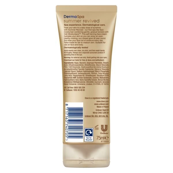 Dove DermaSpa Summer Revived Face Cream 75ml