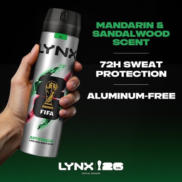 Lynx Africa Anti-Perspirant Deodorant Aerosol 250 ml Fifa World cup Limited Edition