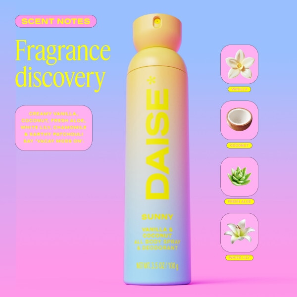 Daise All Body Spray & Deodorant Sunny 120ml