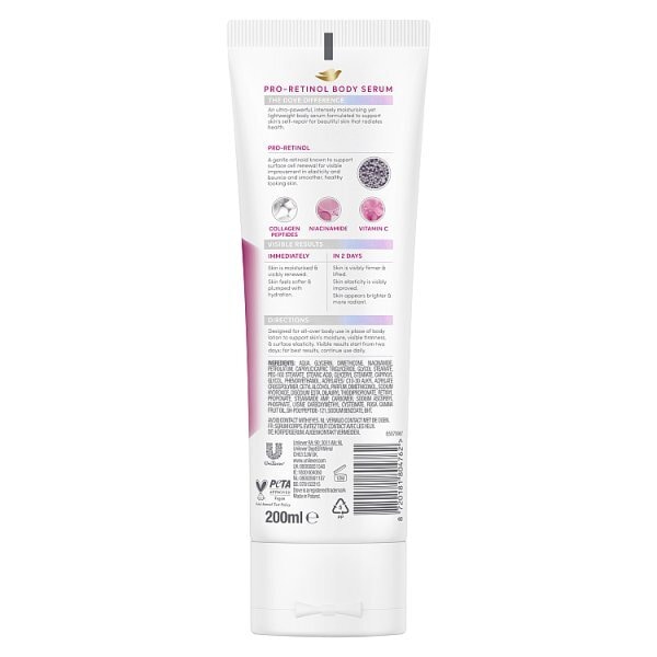 Dove Body Serum Lotion Pro Retinol+ Firming for Surface Renewing 200ml