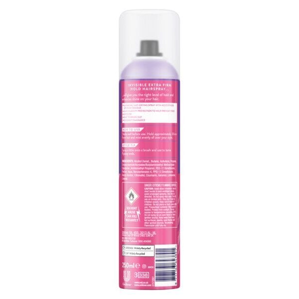VO5 Invisible Extra Firm Hold Hairspray 250ml