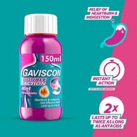 Gaviscon Heartburn & Indigestion Double Action Liquid 150ml