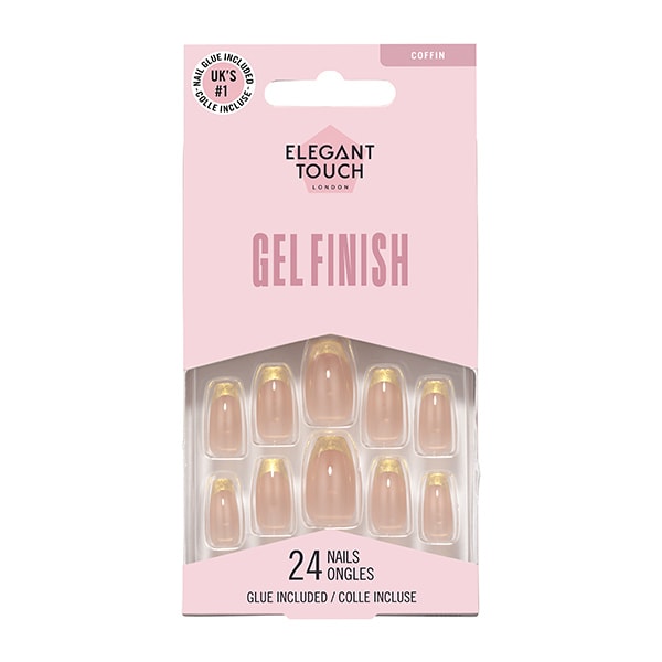 Elegant Touch Gel Finish Glitter Nails Halcyon