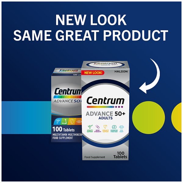 Centrum Advance 50+ Multivitamins & Minerals, 100 Tablets