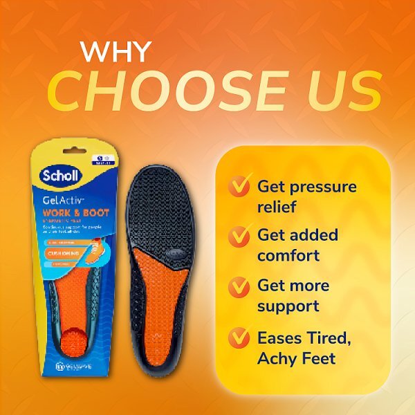 Scholl Gel Activ Insole Work & Boot Small