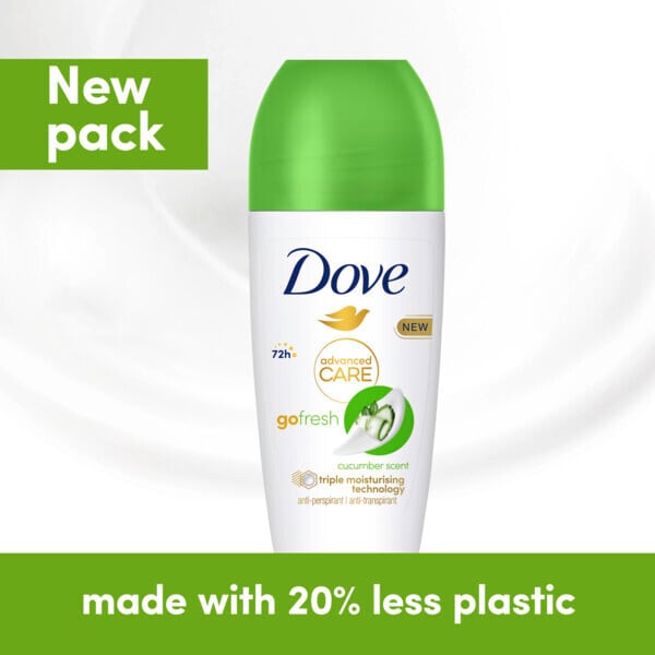 DNR Dove Advanced Antiperspirant Deodorant Roll on Cucumber 50ml