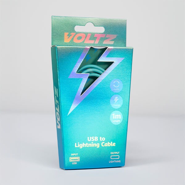Voltz Usb To Lightning Cable Turquoise