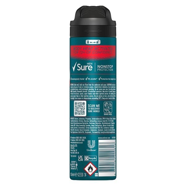 Sure Men Nonstop Protection Ultra Fresh Anti-Perspirant Aerosol 150 ml