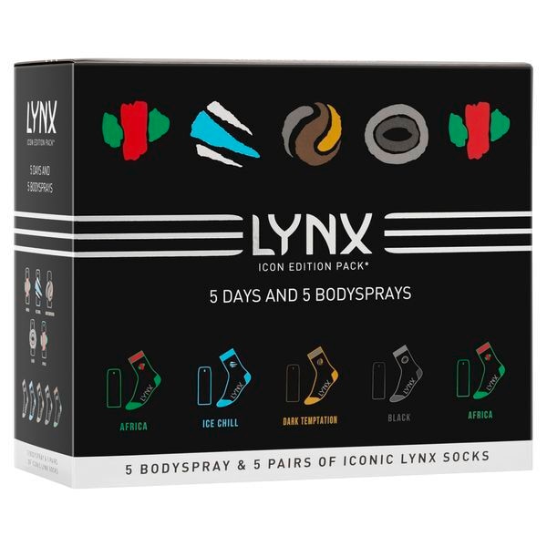 Lynx 5 Day Socks & Body Sprays Gift Set