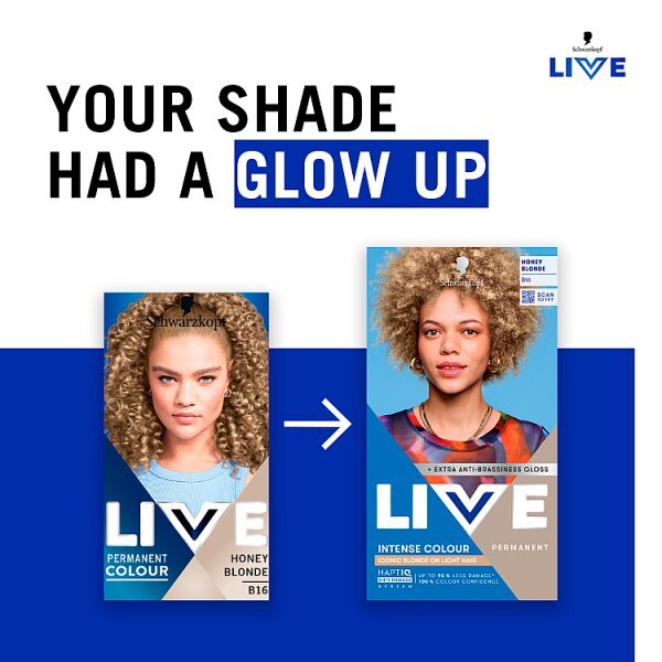 Schwarzkopf LIVE B16 Honey Blonde  Permanent Hair Dye