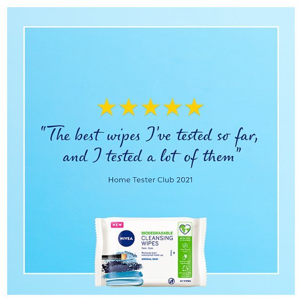 Nivea Biodegradable Face Cleansing Wipes Normal Skin 25'S