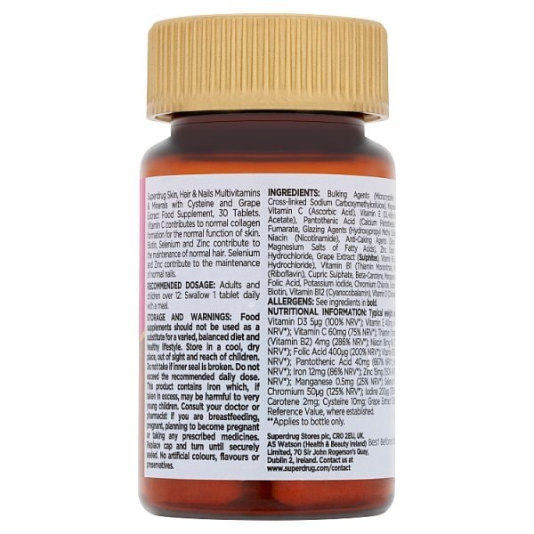 Superdrug Skin Hair & Nails 30s