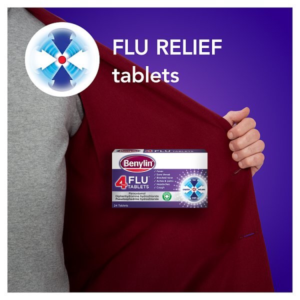 Benylin 4 Flu Tablets 24s