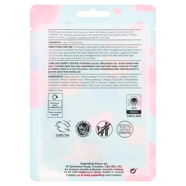 Superdrug Footsock Pack Candyfloss