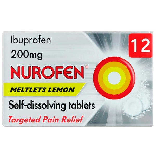 Nurofen Meltlets Lemon 200mg Self-Dissolving Tablets 12s