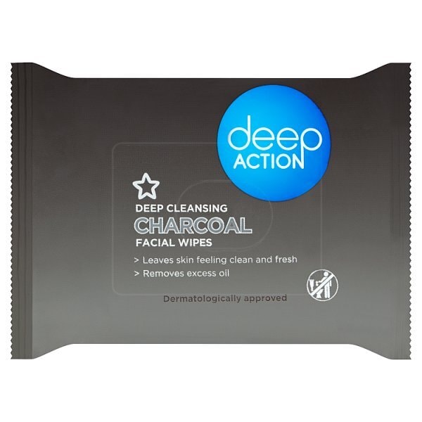 Superdrug Deep Action Limited Edition Charcoal Wipes 25