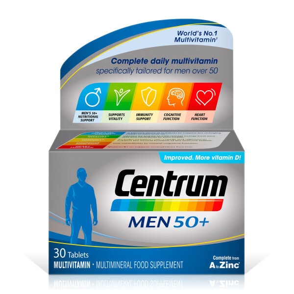 Centrum Men 50+ Multivitamins - 30 Tablets