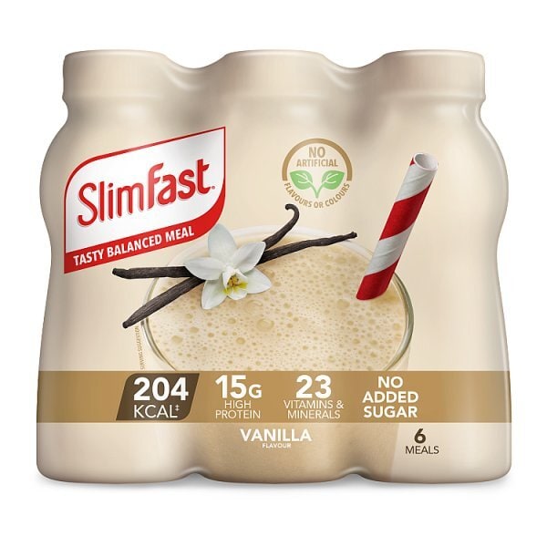 SlimFast Milkshake Multipack Bottle Vanilla 6x325ml