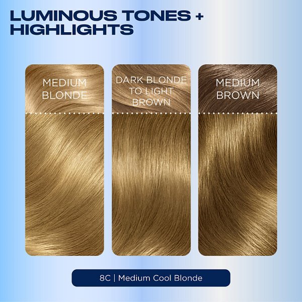Clairol Nice'N Easy Crème Permanent Hair Dye 8C Medium Cool Blonde