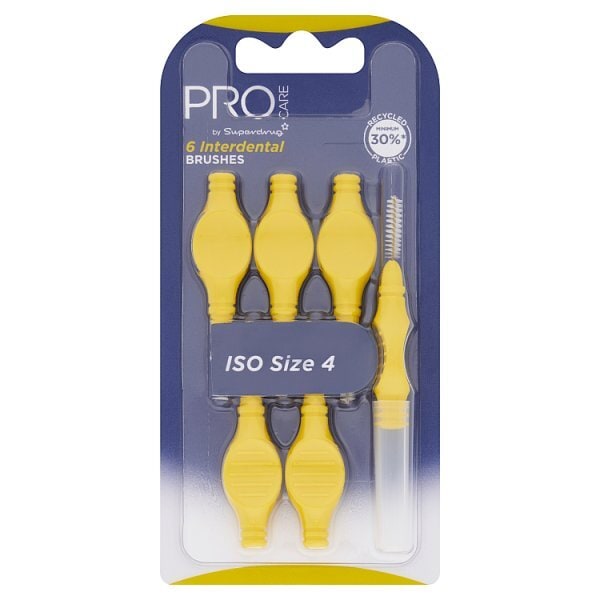 Superdrug Pro Care Interdental Brushes Yellow 0.7mm x6