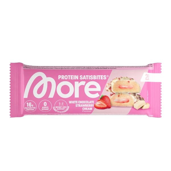 More Protein Satisbites - White Chocolate Strawberry Cream 2X25g