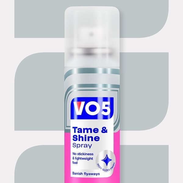Vo5 Tame & Shine Hair Spray for a glossy finish 100ml