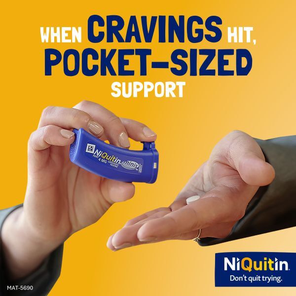 NiQuitin Minis Mint 4mg, 60 Lozenges- Quit Smoking Aid