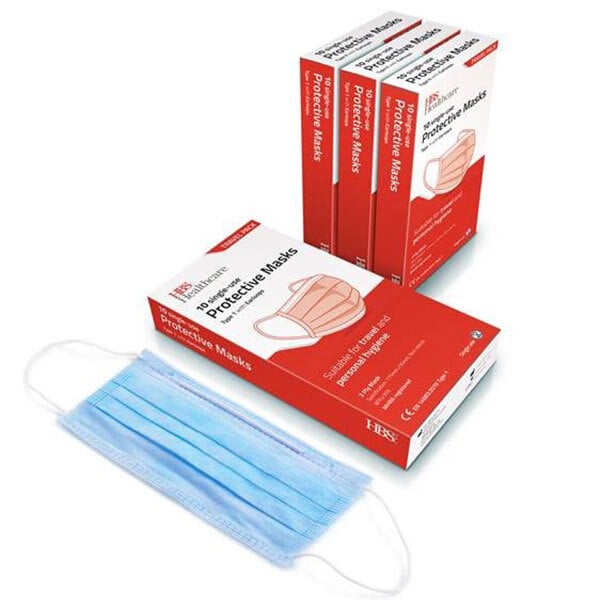 HBS Type 1 Disposable Face Mask x 10