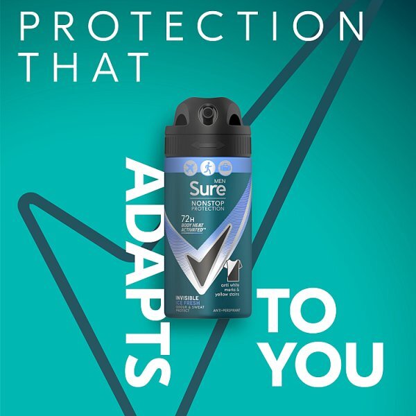 Sure Men Nonstop Invisible Ice Fresh Anti-Perspirant Aerosol 75 ml