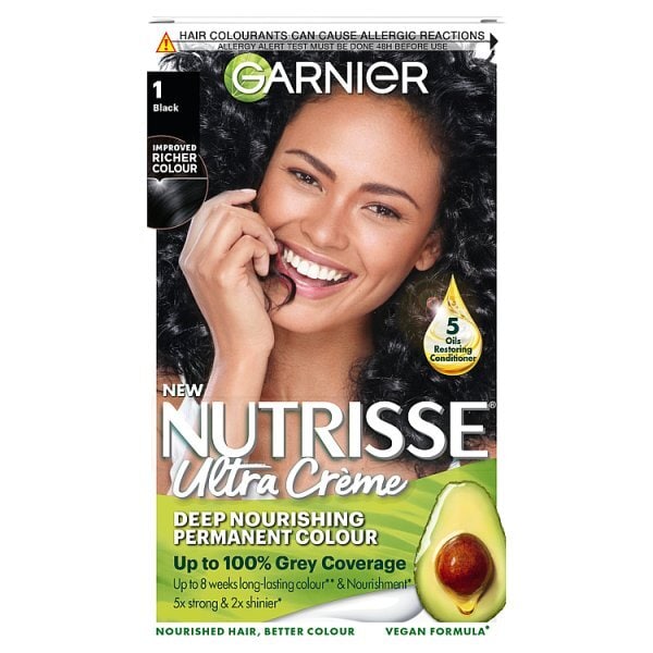 Garnier Nutrisse 1 Black Permanent Hair Dye