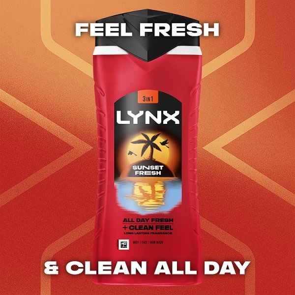Lynx Sunset Fresh 3-in-1 Body Wash 500 ml