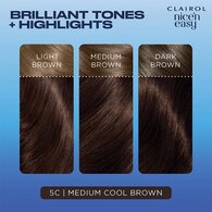 Clairol Nice'n Easy Hair Dye 5C Medium Cool Brown