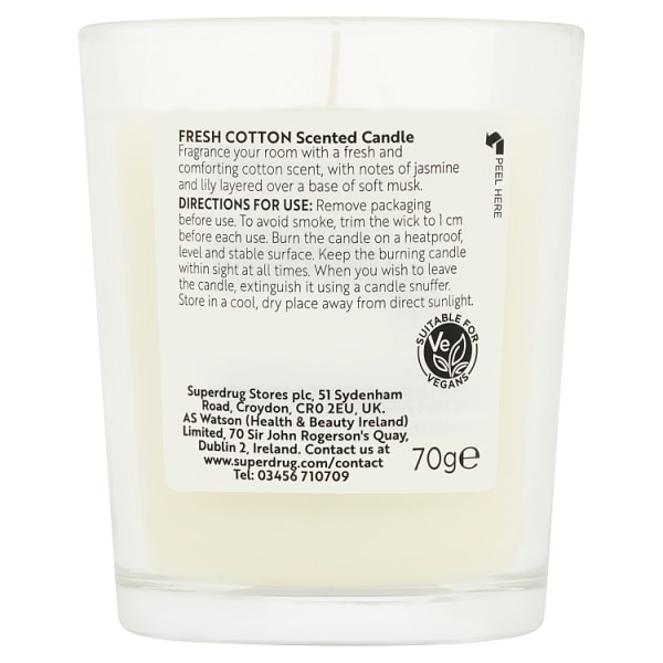 Superdrug Home Linen Votive Candle 75g